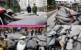 Cận cảnh hơn 200 xe máy vô chủ nằm phủ bụi ở khu HH Linh Đàm 