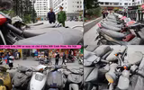 Cận cảnh hơn 200 xe máy vô chủ nằm phủ bụi ở khu HH Linh Đàm 