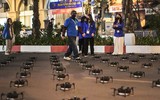 2024 drone vào vị trí, sẵn sàng cho buổi trình diễn độc đáo đêm Giao thừa bên Hồ Tây