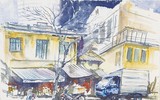 Xem con phố lâu đời ở Thủ đô tái hiện tuyệt đẹp qua tranh ký họa