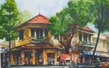Xem con phố lâu đời ở Thủ đô tái hiện tuyệt đẹp qua tranh ký họa