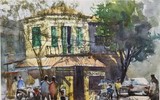 Xem con phố lâu đời ở Thủ đô tái hiện tuyệt đẹp qua tranh ký họa
