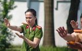 Ấn tượng nữ Công an thành thạo điều lệnh, võ thuật 