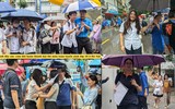 Thí sinh đầy tự tin khi hoàn thành bài thi môn Toán tuyển sinh lớp 10 Hà Nội 