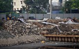 Hình ảnh mới nhất về đập dâng đầu tiên được xây trên sông Tô Lịch