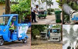 Cận cảnh xe điện 3 bánh thu gom rác sắp được thí điểm ở Hà Nội