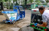 Cận cảnh xe điện 3 bánh thu gom rác sắp được thí điểm ở Hà Nội