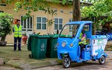 Cận cảnh xe điện 3 bánh thu gom rác sắp được thí điểm ở Hà Nội