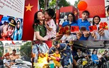 Những khoảnh khắc ấm tình quân dân bên phố đi bộ hồ Gươm