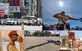 CSGT Hà Nội đội nắng nóng 45 độ bám chốt đảm bảo an toàn giao thông