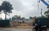 Cận cảnh đài vọng cảnh tại đập dâng đầu tiên trên sông Tô Lịch