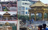 Cận cảnh đài vọng cảnh tại đập dâng đầu tiên trên sông Tô Lịch