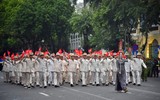 Mãn nhãn màn tổng duyệt diễu binh, diễu hành của CATP Hà Nội cho Ngày hội vì Thủ đô bình yên bên hồ Gươm