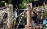 Cận cảnh công trường chỉnh trang, khôi phục kiến trúc gốc nhà hàng hơn 65 tuổi bên hồ Gươm