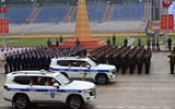 Hình ảnh đoàn khí tài, phương tiện hiện đại của CAND xuất quân bảo vệ 80 năm Quốc khánh