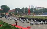 Hình ảnh đoàn khí tài, phương tiện hiện đại của CAND xuất quân bảo vệ 80 năm Quốc khánh