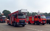 Hình ảnh đoàn khí tài, phương tiện hiện đại của CAND xuất quân bảo vệ 80 năm Quốc khánh