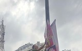 Quận Thanh Xuân xử lý hàng loạt trường hợp lấn chiếm vỉa hè, vi phạm trật tự đô thị