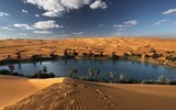 Hồ nước đẹp như trong truyện cổ tích, ẩn mình giữa lòng sa mạc Sahara