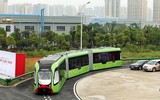 Đoàn tàu chạy trên đường ray ảo đầu tiên trên thế giới của Trung Quốc