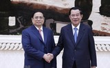 Lễ đón Thủ tướng Phạm Minh Chính thăm chính thức Vương quốc Campuchia