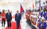 Lễ đón Thủ tướng Phạm Minh Chính thăm chính thức Vương quốc Campuchia
