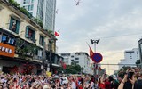 Âm hưởng hào hùng trên phố Lê Duẩn trong buổi sáng tổng duyệt A80