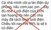EVNHANOI bác tin cắt điện trên toàn thành phố từ 19h hôm nay