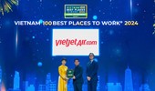 Giải thưởng “Nơi làm việc tốt nhất Việt Nam 2024” xướng tên Vietjet