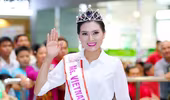Tân Hoa hậu Kim Thoa rạng rỡ về nước sau đăng quang