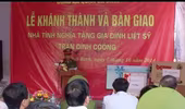 Khánh thành nhà tình nghĩa tặng thân nhân liệt sỹ Trần Đình Coóng