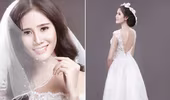 Người đẹp Làng Sen Hoàng Hạnh diện váy cưới lộng lẫy khoe vai trần gợi cảm