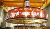 Lắp đặt thành công rotor Tổ máy số 2 Thủy điện Lai Châu 