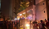 Cháy chung cư, hàng trăm cư dân tháo chạy trong đêm  ​