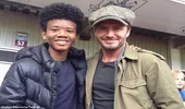 “Bơ” M.U, Beckham cùng gia đình đi cổ vũ cậu út chơi bóng