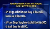 Hội đồng nghị viện Tổ chức Pháp ngữ (APF) ra Nghị quyết về biển Đông
