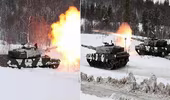 Xem tăng Leopard khai hỏa trong diễn tập “Phản ứng lạnh” ở Bắc Cực