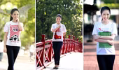 Hoa hậu Ngọc Anh tươi trẻ với áo in tranh cổ động