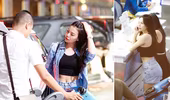 Trà Ngọc Hằng khoe vòng eo con kiến ở sân bay