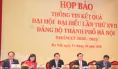 Thường trực Thành ủy Hà Nội chủ trì họp báo: Tỷ lệ cán bộ nữ trúng cử Ban Thường vụ lên tới 25%