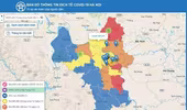 Hà Nội: Tra cứu thông tin dịch tễ Covid-19 qua bản đồ