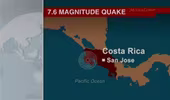 Động đất ở Costa Rica, 2 người thiệt mạng