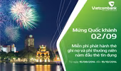 Vietcombank miễn phí phát hành thẻ ghi nợ nhân dịp Quốc khánh