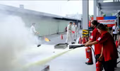 Huấn luyện nghiệp vụ phòng cháy, thoát nạn tại Trung tâm thương mại Tasco Mall
