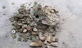 Một người dân đào được hũ tiền cổ nặng gần 10kg
