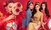 [ẢNH] Dàn Hoa hậu đọ sắc 'một chín một mười' với áo dài Tết Tân Sửu 2021