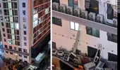Hà Nội: Tá hỏa cả dàn cục nóng điều hòa ‘rụng” thẳng xuống từ chung cư cao tầng