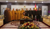 Giáo hội Phật giáo Việt Nam thành phố Hà Nội và Trung ương Giáo hội Phật giáo Việt Nam thăm, làm việc tại CATP Hà Nội