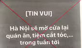 Đăng tin "Hà Nội mở cửa hàng quán, tiệm cắt tóc...", một người phụ nữ bị phạt 7,5 triệu đồng