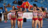 Nguyễn Thị Huyền cùng đồng đội xuất sắc giành tấm HCV giải vô địch điền kinh châu Á